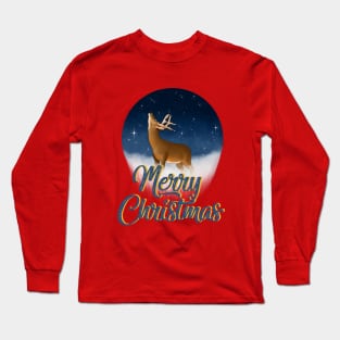 Merry Christmas Rudolph Reindeer Long Sleeve T-Shirt